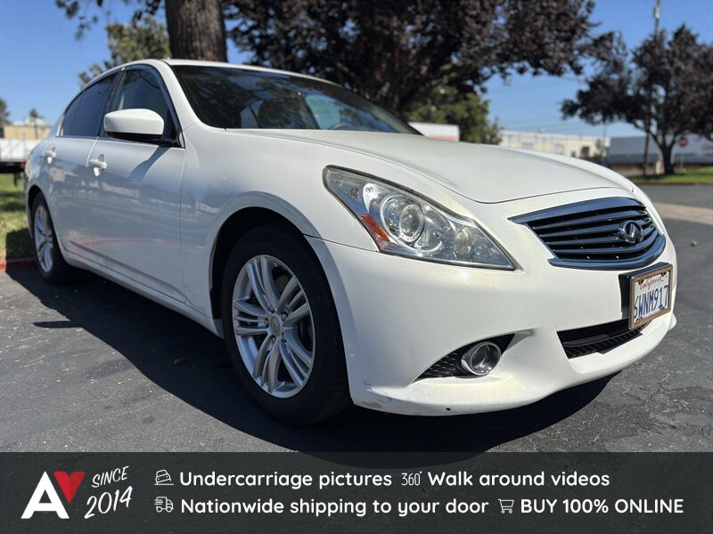 White 2012 INFINITI G25 Sedan Rear-Wheel Drive Automatic