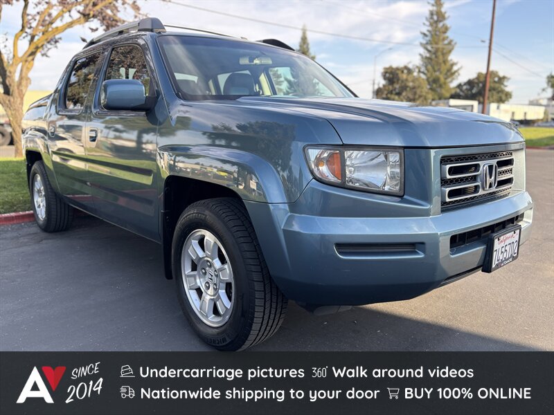 Gray (Steel Blue Metallic) 2008 Honda Ridgeline Pickup Truck Four-Wheel Drive Automatic