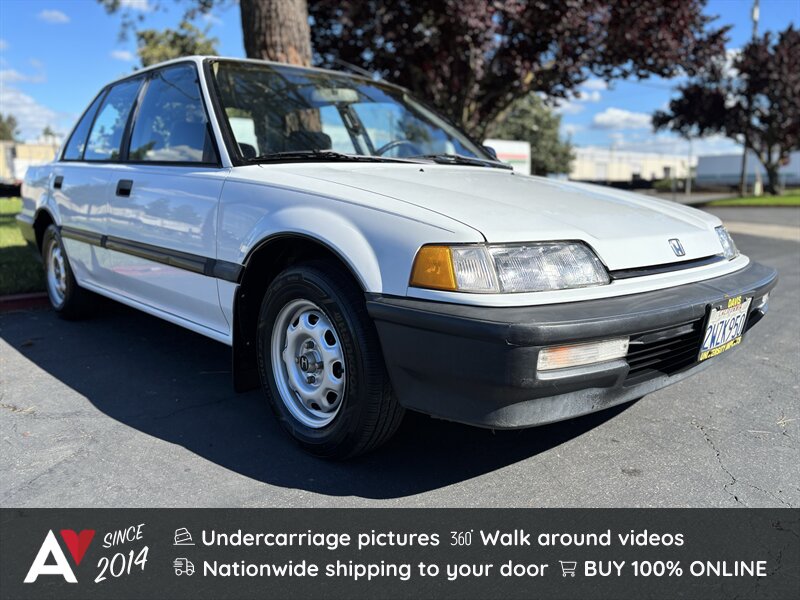 White 1991 Honda Civic DX Sedan Front-Wheel Drive Automatic