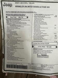 2021 Jeep Wrangler Unlimited Sahara Altitude   - Photo 38 - Pottstown, PA 19464
