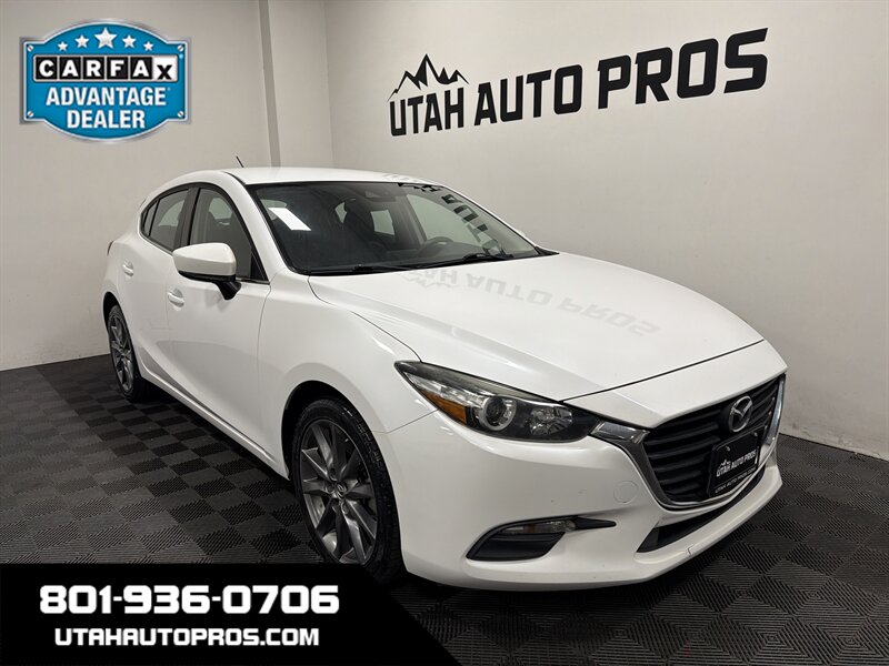 White 2018 Mazda MAZDA3 Hatchback Front-Wheel Drive Automatic