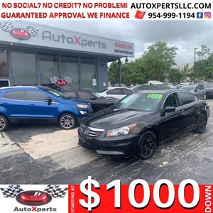 2012 Honda Accord SE  Up To 12 MONTHS SAME AS CASH Sedan