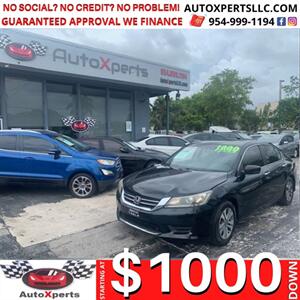 2015 Honda Accord LX  Up To 12 MONTHS SAME AS CASH Sedan