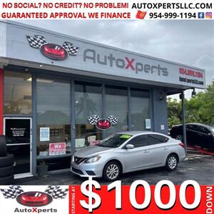 2019 Nissan Sentra SV  6 MONTHS SAME AS CASH - Photo 1 - Wilton Manors, FL 33311