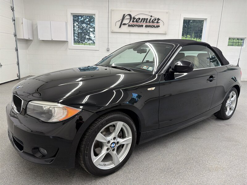 Jet Black 2012 BMW 1 Series 128i Convertible RWD Convertible Rear-Wheel Drive Automatic