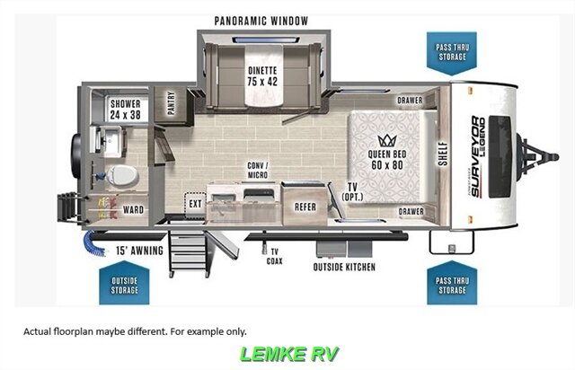 2022 Forest River Surveyor Legend 19RBLE   - Photo 4 - Rocklin, CA 95677