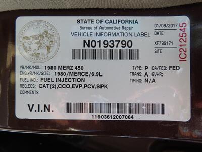 1979 Mercedes Benz 450 SEL   - Photo 37 - Santa Cruz, CA 95062