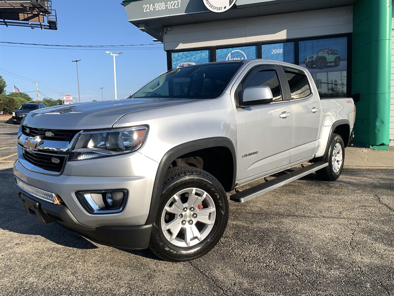 Gray (Satin Steel Metallic) 2019 Chevrolet Colorado Pickup Truck Four-Wheel Drive Automatic