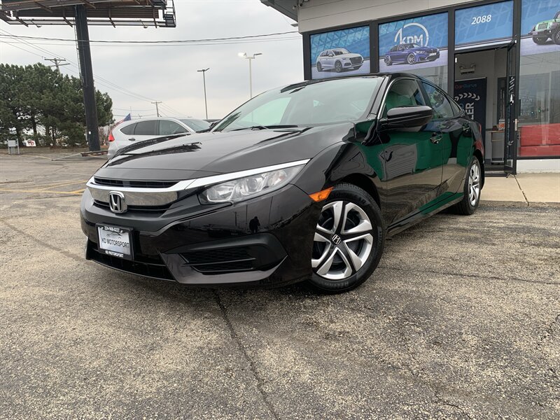 Crystal Black Pearl 2017 Honda Civic LX Sedan Front-Wheel Drive Automatic