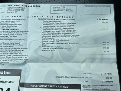 2008 Lexus LS 460 COMFORT PKG SOFT CLOSE DOORS S/RF MSRP $71904   - Photo 6 - Houston, TX 77031