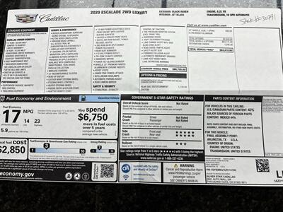 2020 Cadillac Escalade LUXURY REAR ENT 22 " WHLS ONLY 38K MLS MSRP $80410   - Photo 4 - Houston, TX 77031