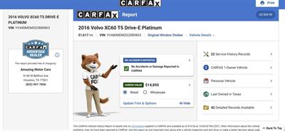 2016 Volvo XC60 T5 Drive-E PLATINUM S/R NAV CAM ONLY 53K MILES   - Photo 10 - Houston, TX 77031