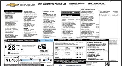 2021 Chevrolet Equinox PREMIER LTHR NAV PANO LANEASST HTD STS MSRP $38530   - Photo 4 - Houston, TX 77031