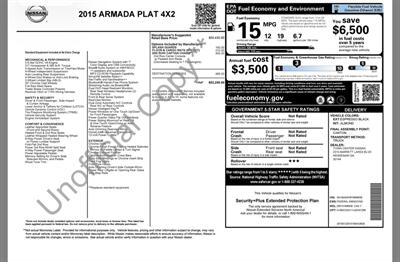 2015 Nissan Armada PLATINUM HTD STS S/ROOF NAV REAR CAM MSRP $52245   - Photo 4 - Houston, TX 77031