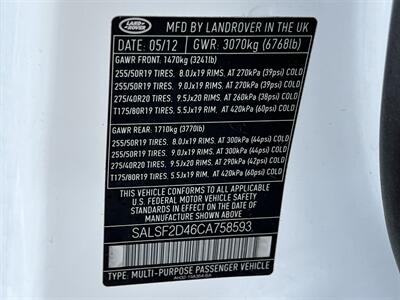 2012 Land Rover Range Rover Sport HSE S/ROOF NAVI REAR CAM SAT RADIO SERVICE RECORDS   - Photo 35 - Houston, TX 77031