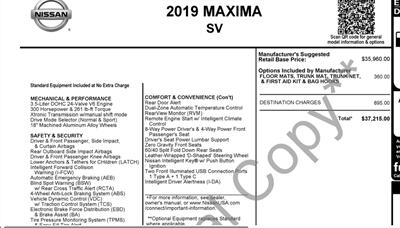 2019 Nissan Maxima 3.5 SV  LEATHER PUSH START HEATED STS NAV REARCAM BLUETOOTH SIRIUS - Photo 4 - Houston, TX 77031