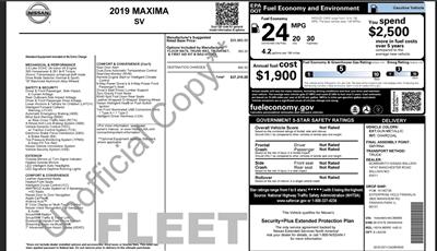 2019 Nissan Maxima 3.5 SV  LEATHER PUSH START HEATED STS NAV REARCAM BLUETOOTH SIRIUS - Photo 3 - Houston, TX 77031