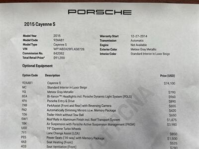 2015 Porsche Cayenne S WOOD STEERING NAV CAM HTD/COOL STS MSRP $91200   - Photo 6 - Houston, TX 77031