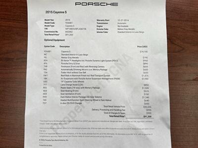 2015 Porsche Cayenne S WOOD STEERING NAV CAM HTD/COOL STS MSRP $91200   - Photo 5 - Houston, TX 77031