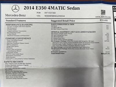 2014 Mercedes-Benz E 350 4MATIC SPORT PKG NAV HTD STS CAM MSRP $60625   - Photo 5 - Houston, TX 77031