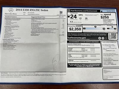 2014 Mercedes-Benz E 350 4MATIC SPORT PKG NAV HTD STS CAM MSRP $60625   - Photo 4 - Houston, TX 77031