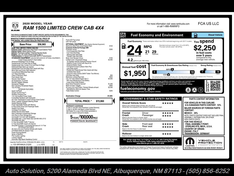 2020 RAM Ram 1500 Pickup Limited photo 2