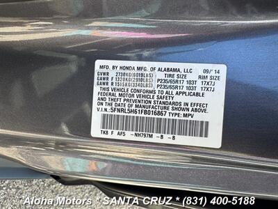2015 Honda Odyssey EX-L w/Navi   - Photo 25 - Santa Cruz, CA 95060
