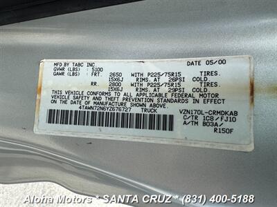2000 Toyota Tacoma SR5 V6   - Photo 21 - Santa Cruz, CA 95060