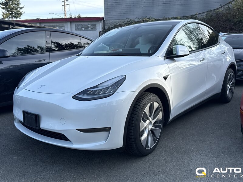 Pearl White Multi-Coat 2021 Tesla Model Y Long Range AWD SUV / Crossover All-Wheel Drive Automatic