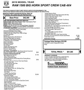 2019 RAM 1500 Big Horn 4X4, LEVELED WITH AVIX 305/55R20   - Photo 6 - Rancho Cordova, CA 95742