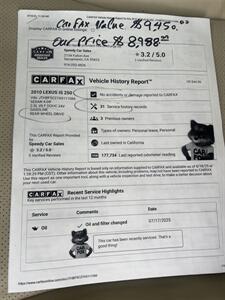 2010 Lexus IS 250   - Photo 20 - Sacramento, CA 95825