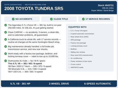 2008 Toyota Tundra SR5 - Photo 2 - Escondido, CA 92025