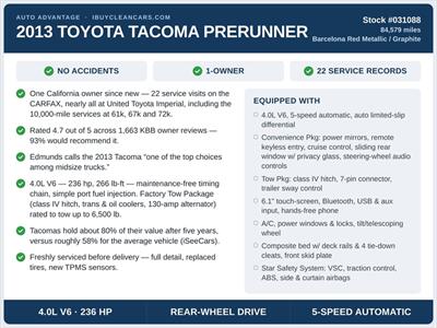 2013 Toyota Tacoma PreRunner V6 - Photo 3 - Escondido, CA 92025