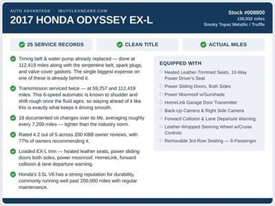 2017 Honda Odyssey EX-L   - Photo 2 - Escondido, CA 92025