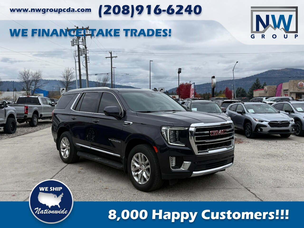 2023 GMC Yukon SLT 32k miles, 4x4, Amazing Shape, Panoramic Sunroof! Under Factory Warranty! - Photo 1 - Post Falls, ID 83854