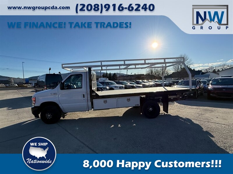 2022 Ford Commercial E450 14' CM Flat Bed.  Brand New! 7.3L V8! Utility Rack with Back Up Camera, - Photo 5 - Post Falls, ID 83854