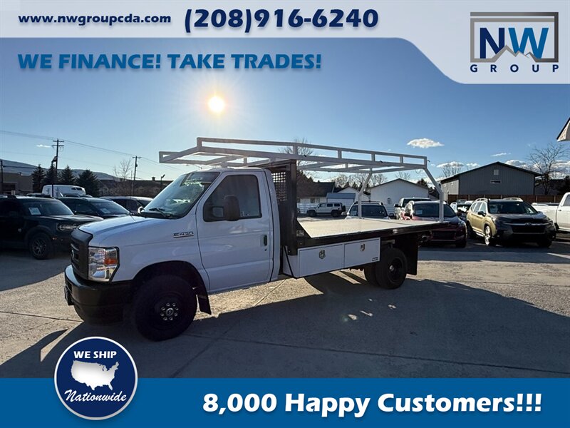 2022 Ford Commercial E450 14' CM Flat Bed.  Brand New! 7.3L V8! Utility Rack with Back Up Camera, - Photo 45 - Post Falls, ID 83854