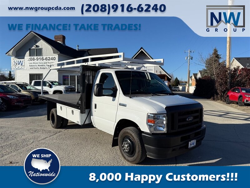 2022 Ford Commercial E450 14' CM Flat Bed.  Brand New! 7.3L V8! Utility Rack with Back Up Camera, - Photo 13 - Post Falls, ID 83854