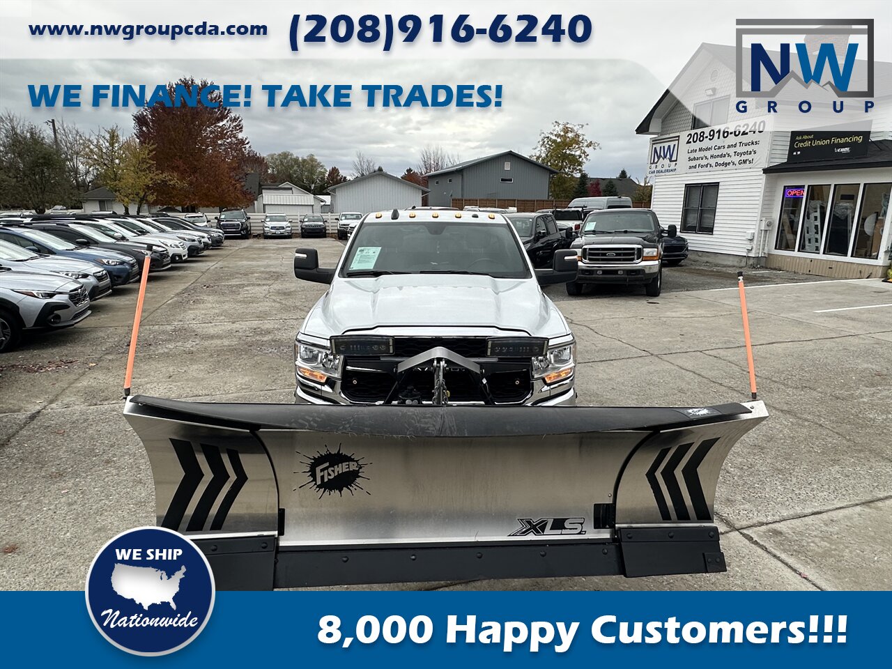 2023 RAM 3500 Tradesman Snow Plow set up 12k!!! Amazing Deal!!! No accidents! Ready to Tackle Anything! • Fully extended: 11 feet • Extended & curved in: 9.9 Feet - Photo 2 - Post Falls, ID 83854