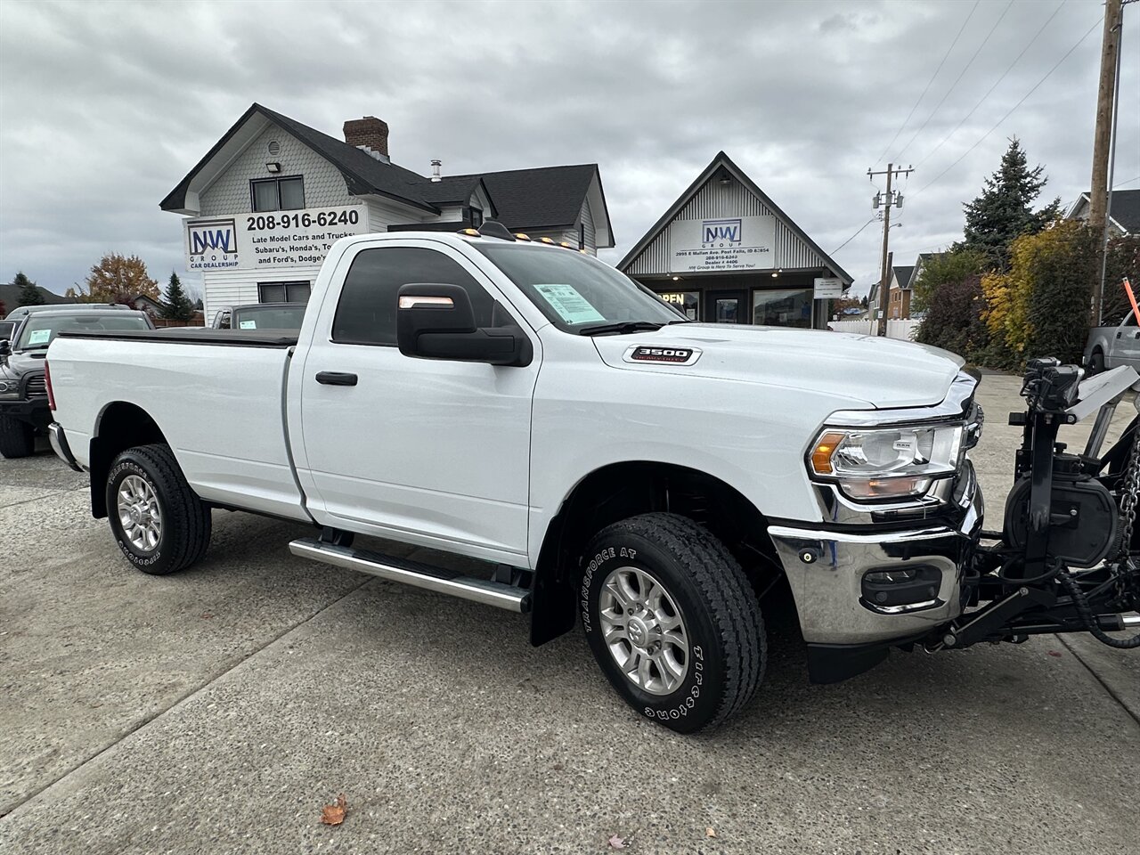 2023 RAM 3500 Tradesman.  $12k Snow Plow Set up!! Amazing Deal!!! No accidents! Ready to Tackle Anything!  • Fully extended: 11 feet  • Extended & curved in: 9.9 Feet - Photo 3 - Post Falls, ID 83854