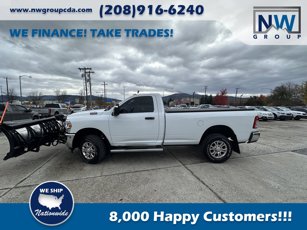 2023 RAM 3500 Tradesman Snow Plow set up 12k!!! Amazing Deal!!! No accidents! Ready to Tackle Anything! • Fully extended: 11 feet • Extended & curved in: 9.9 Feet - Photo 10 - Post Falls, ID 83854