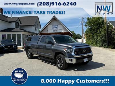 2018 Toyota Tundra SR5.  8 FOOT BED, COLOR-MATCHED CANOPY (A $4500 option!), ADAPTIVE CRUISE CONTROL AND MORE! Truck