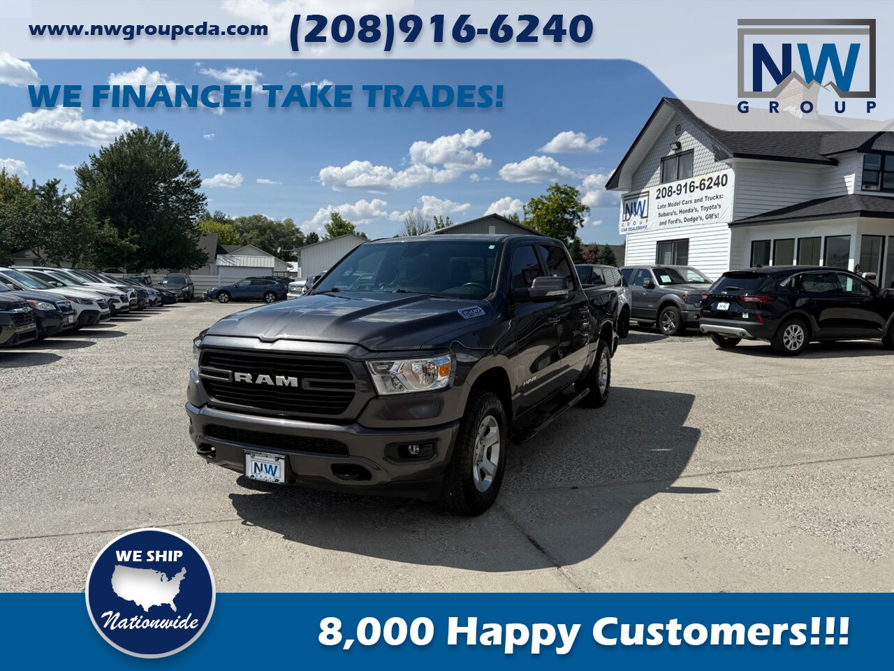 2019 RAM 1500 Big Horn  Clean Title, 62k Miles, New Tires. Leather. Only 62k Miles. - Photo 3 - Post Falls, ID 83854