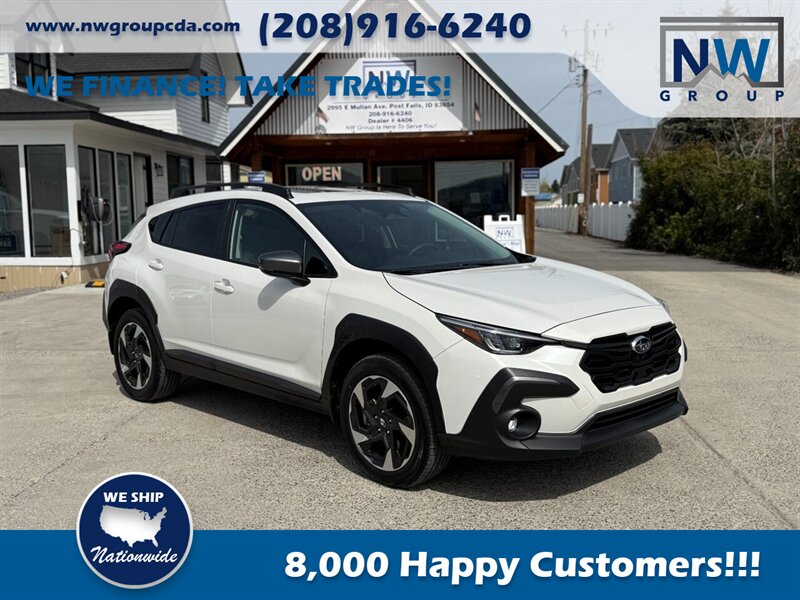2024 Subaru Crosstrek Limited.  Fully Optioned. 6k miles. Sunroof! Crystal White Pearl-Exterior. Black-Interior.