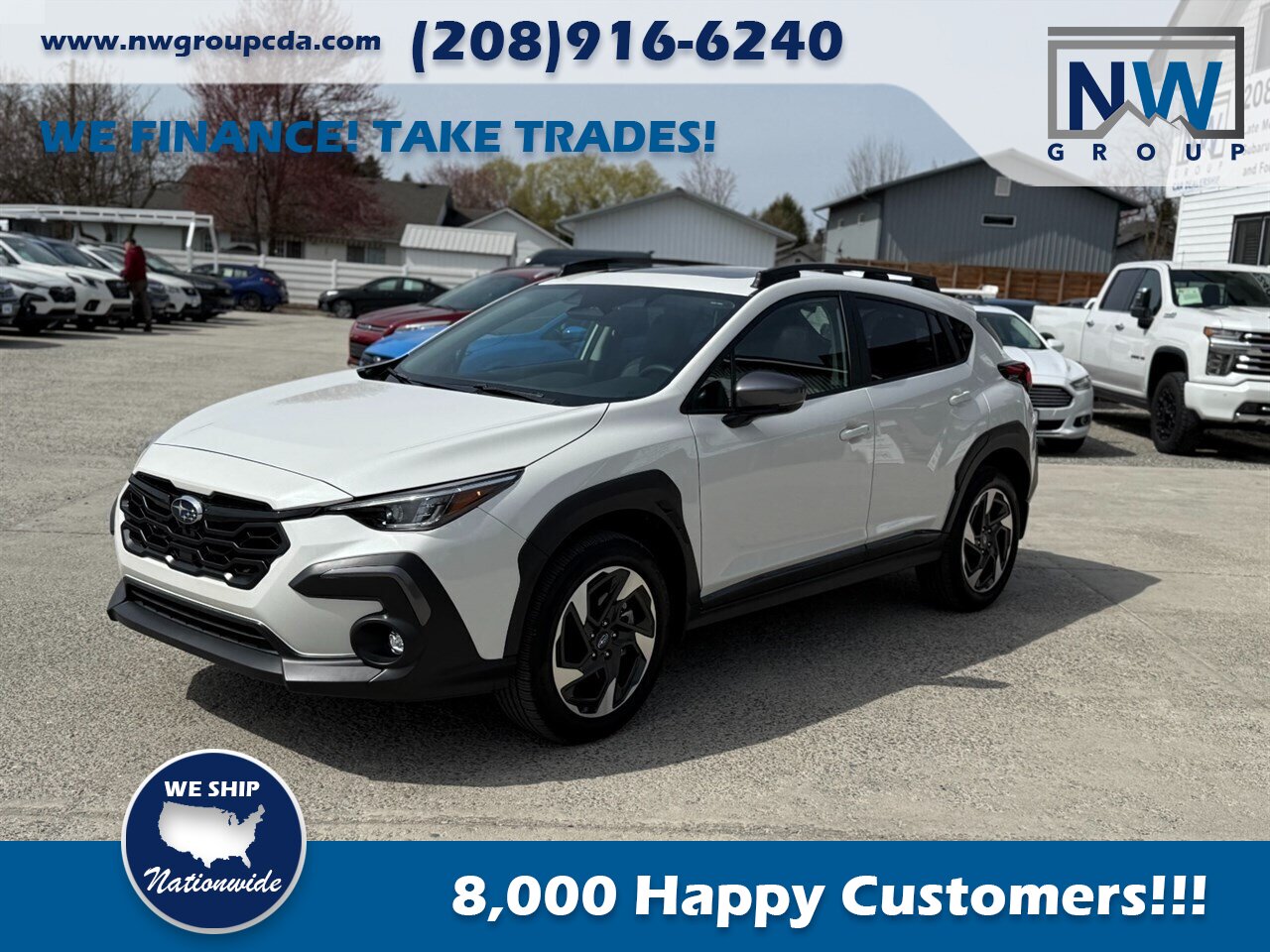 2024 Subaru Crosstrek Limited.  Fully Optioned. 6k miles. Sunroof! Crystal White Pearl-Exterior. Black-Interior. - Photo 3 - Post Falls, ID 83854