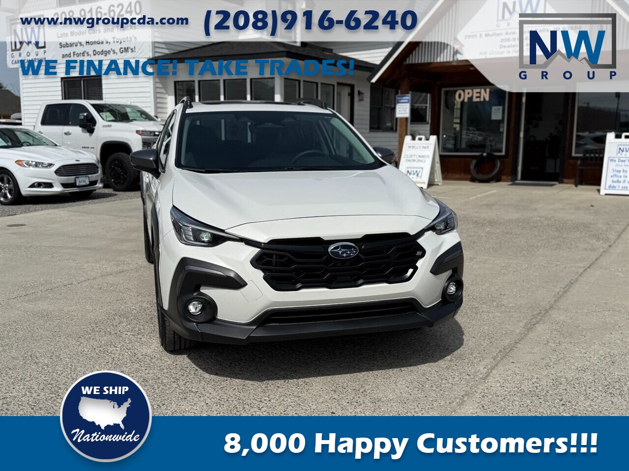 2024 Subaru Crosstrek Limited.  Fully Optioned. 6k miles. Sunroof! Crystal White Pearl-Exterior. Black-Interior. - Photo 2 - Post Falls, ID 83854