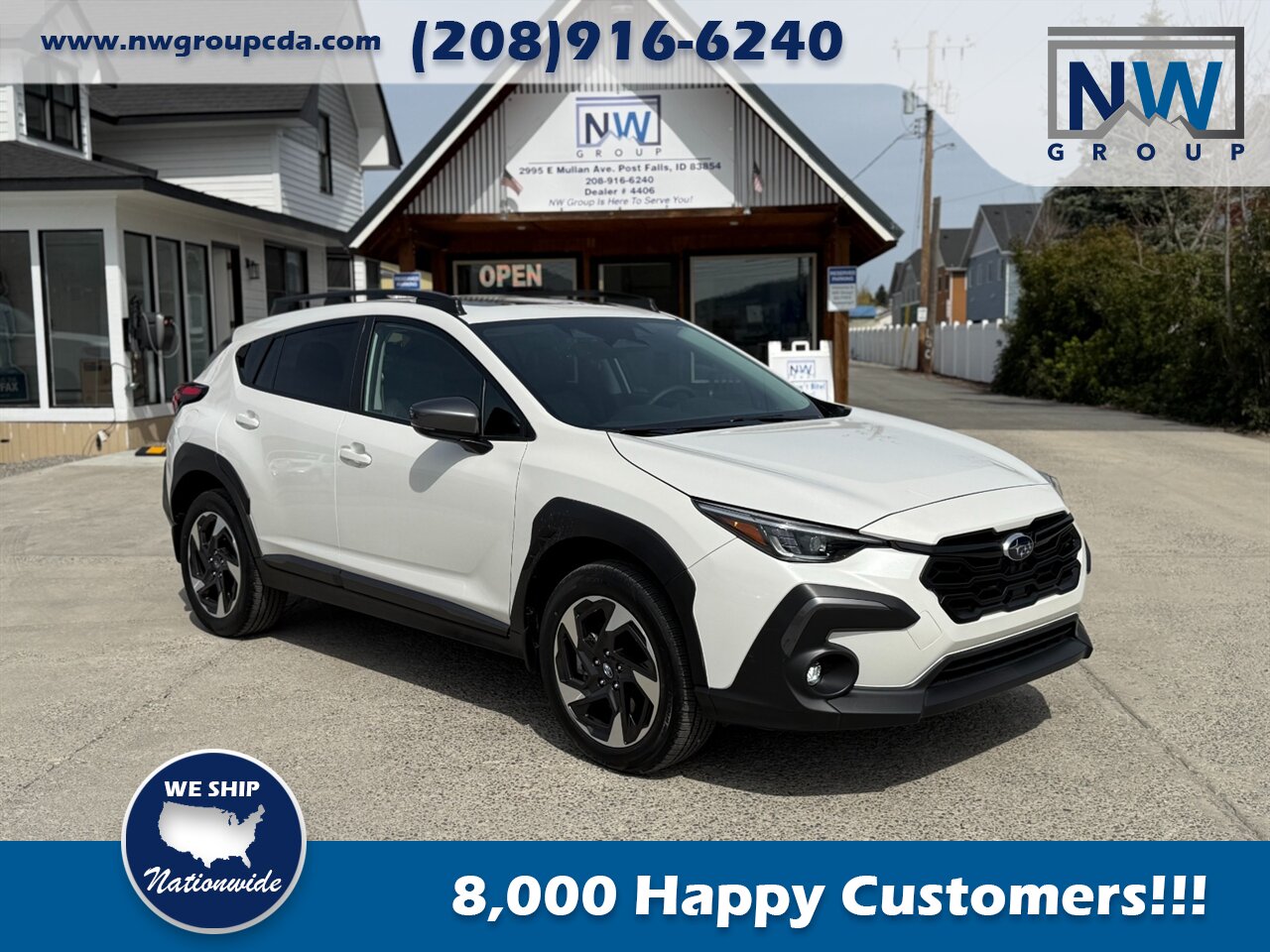2024 Subaru Crosstrek Limited. Fully Optioned. 6k miles. Sunroof! Crystal White Pearl-Exterior. Black-Interior. - Photo 1 - Post Falls, ID 83854