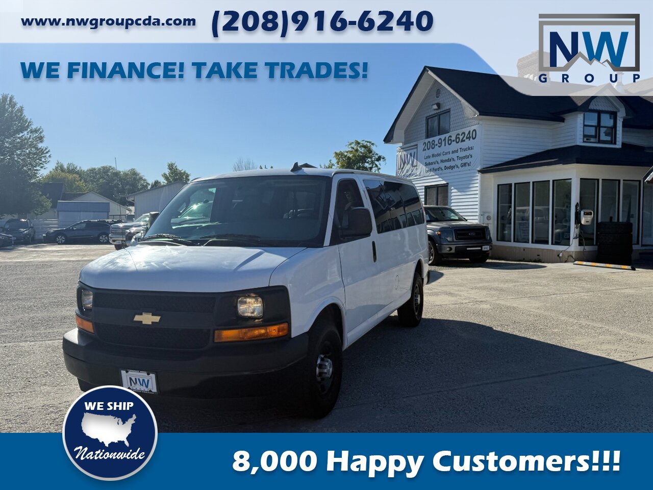 2017 Chevrolet Express LS 2500 107k miles. Passenger Van! 6.0L V8 F OHV 16V FLEX FUEL REAR WHEEL DRIVE (CLEAN TITLE) - Photo 3 - Post Falls, ID 83854