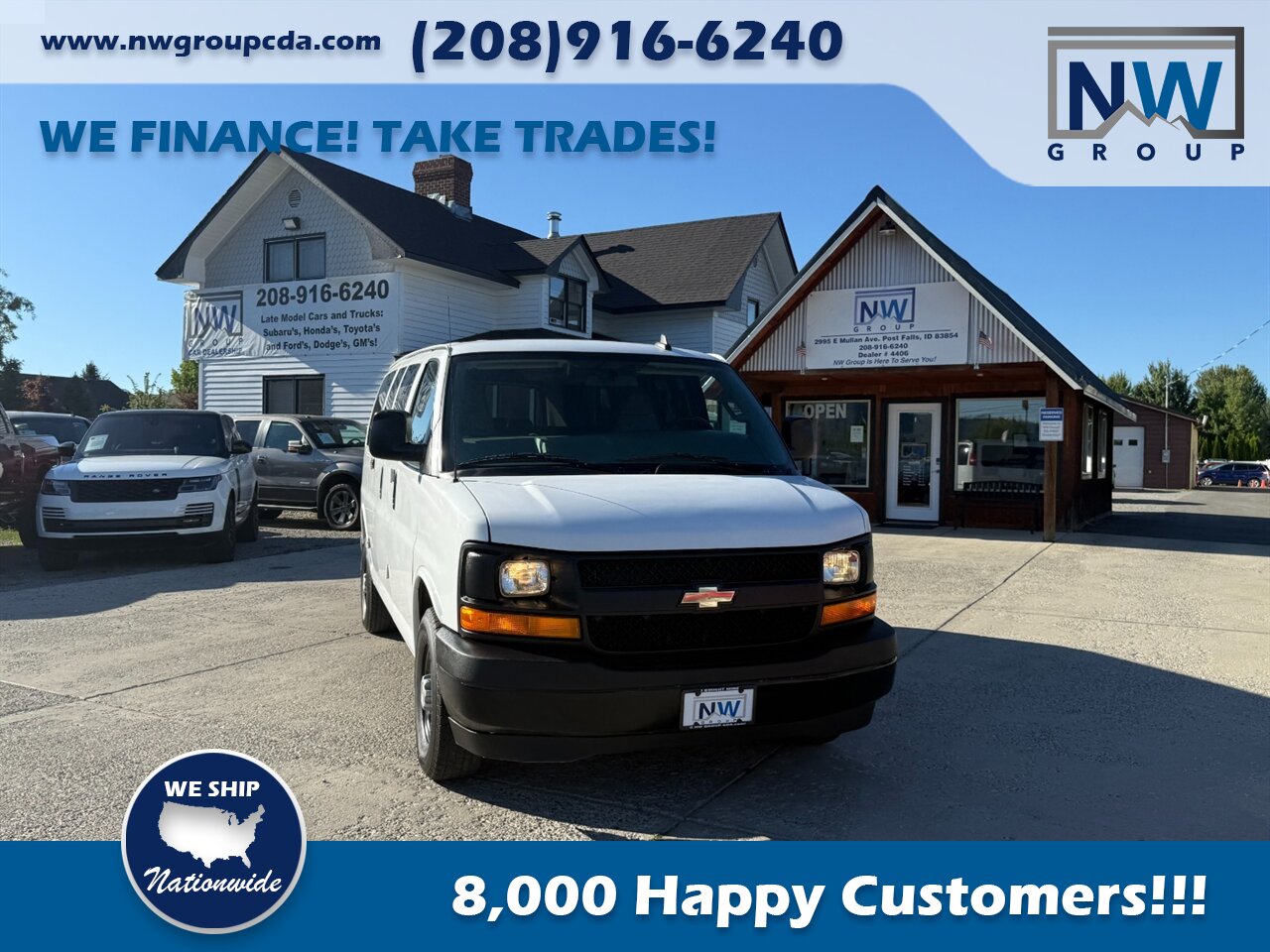 2017 Chevrolet Express LS 2500 107k miles. Passenger Van! 6.0L V8 F OHV 16V FLEX FUEL REAR WHEEL DRIVE (CLEAN TITLE) - Photo 2 - Post Falls, ID 83854