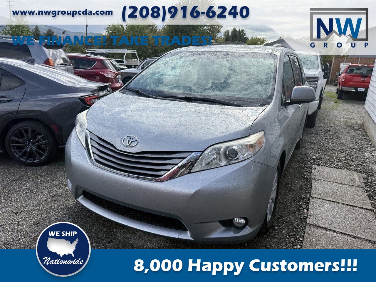 2015 Toyota Sienna XLE 7-Passenger. 101k miles. Silver over Gray, Nice Van! - Photo 1 - Post Falls, ID 83854
